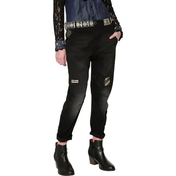 Dámské kalhoty Desigual Dámské kalhoty CAMEL BOYFRI Černá 26