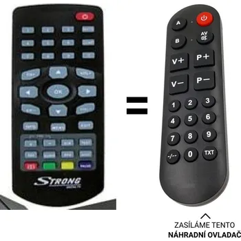 Dálkový ovladač Strong SRT55 náhradní dálkový ovladač pro seniory.