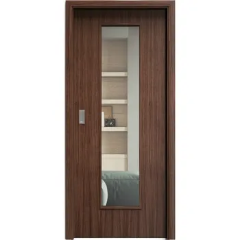 Interiérové dveře SAPELI ELEGANT KOMFORT M55 - DÝHA - POSUVNÉ DVEŘE VČ. ZÁRUBNĚ - Ořech americký Průchozí šířka (cm): 120, Průchozí výška (cm): 210, Typ skla: Čiré sklo