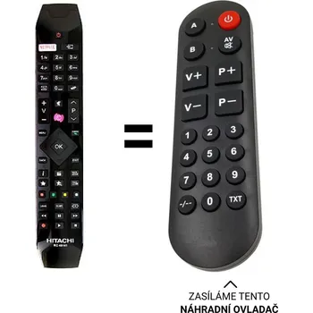 Dálkový ovladač Hitachi RC49141 náhradní dálkový ovladač pro seniory