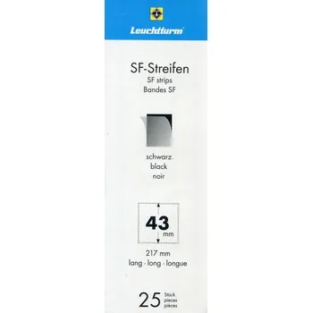 Obal pro sběratelský předmět Hawidky, pásky 217 x 43 mm, 25 ks černé