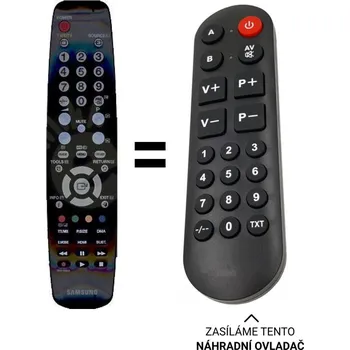 Dálkový ovladač Samsung BN59-00684A, BN5900684A náhradní dálkový ovladač pro seniory.