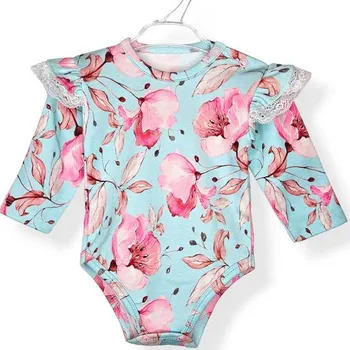 Kojenecký body Mrofi Body dlouhý rukáv Magnolie tyrkys - 74