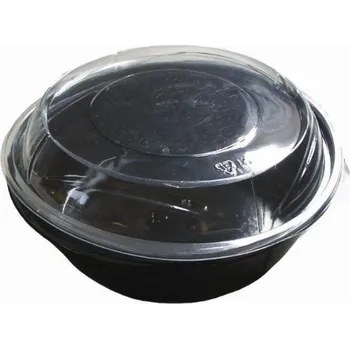 Jednorázové nádobí Miska PET kulatá černá 500ml/ 50ks