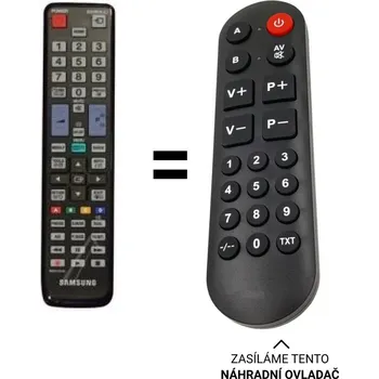 Dálkový ovladač Samsung LE40C550J1WXXH náhradní dálkový ovladač pro seniory