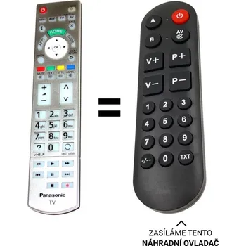 Panasonic N2QAYB000842 náhradní dálkový ovladač pro seniory