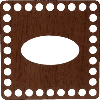 Dřevěné víko na kapesníky - čtverec ořech Zvolte variantu: 12x12 cm