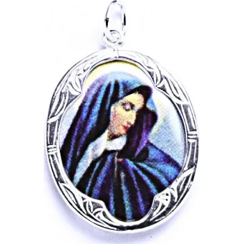 Přívěsek Stříbrný přívěsek medailon Madonka - P1013 J (Stříbrný přívěsek medailon Madonka)