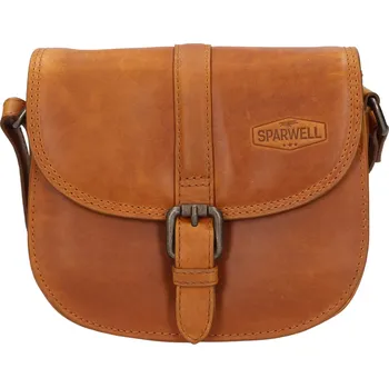 Kabelka Dámská kožená crossbody kabelka Sparwell Kamile - koňak