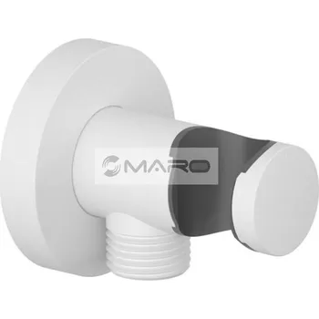 Kludi A-QA Vývod sprchy stěnový s držákem, bílá matná, 6054753-00