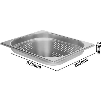 Dóza na potraviny G.Gastro GN nádoba perforovaná 1/2 - hloubka 20 mm