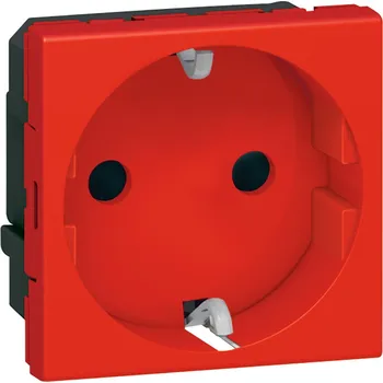Elektrická zásuvka LEGRAND Zásuvka MOSAIC 77218 2P+T schuko červená 077218