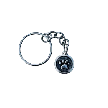 DCH Kovový přívěsek na klíče - psí tlapka