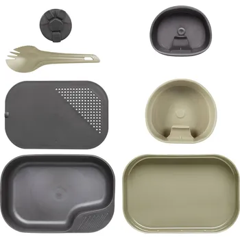 Kempingové nádobí Wildo Jídelní sad Camp-A-Box sada 7 dílů DESERT / DARK GREY