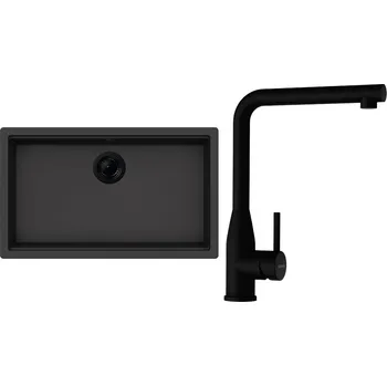 Kuchyňský dřez Set Schock S33-11 (dřez Kiruna N-100XL Dusk + baterie Keto Puro + komponenty Puro)