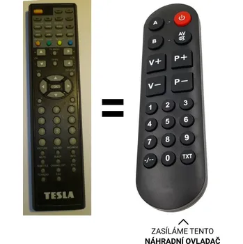 Tesla L2203DD náhradní dálkový ovladač pro seniory.