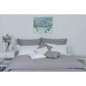 Povlečení Nelly Souprava bavlněného povlečení - šedá 140x200, 70x90 AKCE 1+1