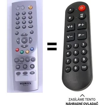 Dálkový ovladač Humax RT-511V, RT511V náhradní dálkový ovladač pro seniory.