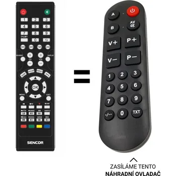 Sencor SLT1635 DVBT náhradní dálkový ovladač pro seniory