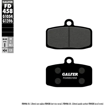 Brzdová destička GALFER brzdové destičky KH612 polokovové (tloušťka 7,3mm) (GALFER brzdové destičky KH612 polokovové (tloušťka 7,3mm))