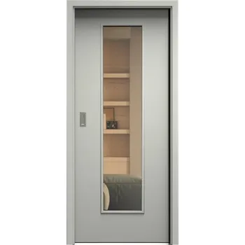 Interiérové dveře SAPELI ELEGANT KOMFORT M55 - CPL LAMINÁT - POSUVNÉ DVEŘE VČ. ZÁRUBNĚ - Šedá Průchozí šířka (cm): 70, Průchozí výška (cm): 197, Typ skla: Planibel bronz