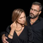 Lampglas Pánský náhrdelník Emerald Knight s 24karátovým zlatem v perlách Lampglas, jaspisem a chirurgickou ocelí