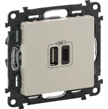 Elektrická zásuvka LEGRAND Zásuvka VALENA LIFE 753206 2xUSB béžová 753206