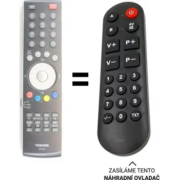 Dálkový ovladač Toshiba 32AV500PS, 32AV500P náhradní dálkový ovladač pro seniory