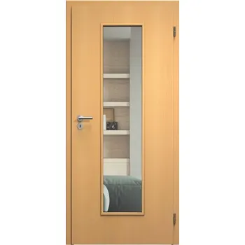 Interiérové dveře SAPELI ELEGANT KOMFORT M55 - DÝHA - OTOČNÉ DVEŘE VČ. ZÁRUBNĚ - BUK Průchozí šířka (cm): 80, Průchozí výška (cm): 197, Typ skla: Čiré sklo