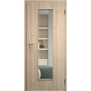 Interiérové dveře SAPELI ELEGANT KOMFORT M55 - CPL LAMINÁT - OTOČNÉ DVEŘE VČ. ZÁRUBNĚ - Jasan Průchozí šířka (cm): 90, Průchozí výška (cm): 197, Typ skla: Čiré sklo