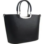 Elegantní černá kabelka do ruky Grosso S7 černá s hrubším povrchem