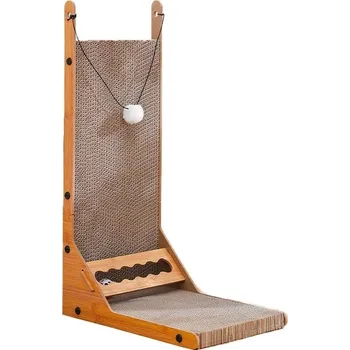 Robustní škrabadlo pro kočky s odpočívadlem - míčové hračky