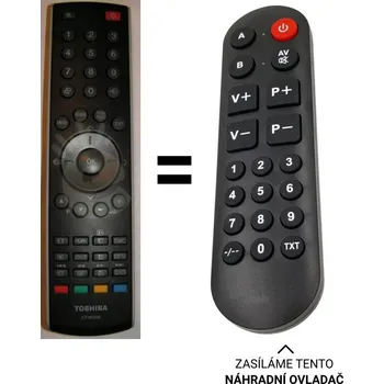 Dálkový ovladač Toshiba CT90300 CT-9030 náhradní dálkový ovladač pro seniory.