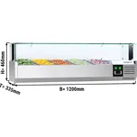 G.Gastro Countertop Display Fridge PREMIUM - with LED Lighting - 1200x335mm - 5x GN 1/4