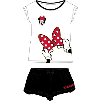 Dívčí pyžamo Minnie Mouse - licence Dívčí pyžamo - Minnie Mouse 5204A091, bílá / černá Barva: Bílá, Velikost: 164