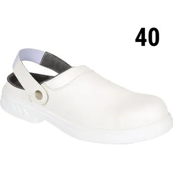Pracovní obuv G.Gastro STEELITE| SB AE WRU Safety Clog – White - Size 40 - Steel Toe Cap - Slip-Resistant