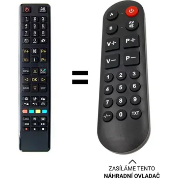FINLUX 50FLHZR985LC náhradní dálkový ovladač pro seniory