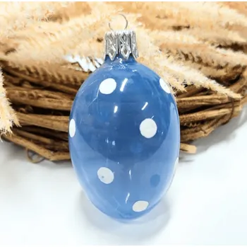 Velikonoční dekorace Velikonoční baňka IRISA - vejce velké 4 ks modré