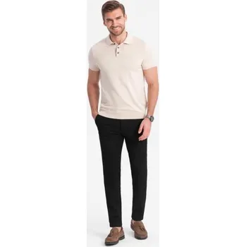 Pánské kalhoty Pánské elegantní chino kalhoty klasického střihu V4 OM-PACP-0191 černé