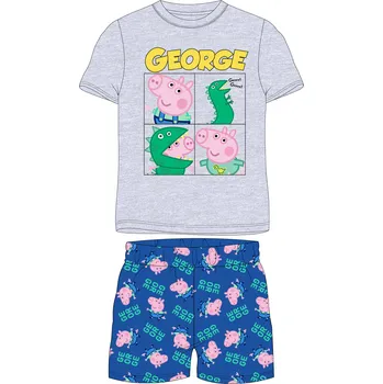 Chlapecké pyžamo Prasátko Pepa - licence Chlapecké pyžamo - Prasátko Peppa 5204947, šedý melír / modrá Barva: Šedá, Velikost: 110