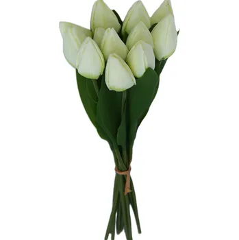 Velikonoční dekorace Umělá kytice tulipán bílý, 35 cm, 12 ks