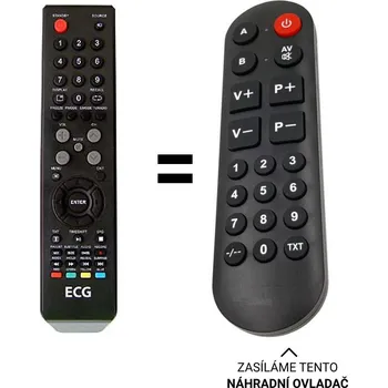 Dálkový ovladač ECG 32LED614PVR náhradní dálkový ovladač pro seniory