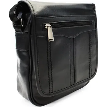 Černá menší pánská zipová crossbody taška Losse