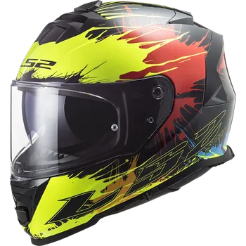 Helma na motorku Integrální helma LS2 FF800 STORM DROP BLACK YELLOW RED XXL