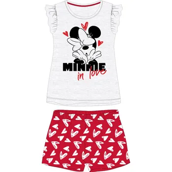 Dívčí pyžamo Minnie Mouse - licence Dívčí pyžamo - Minnie Mouse 52049378, šedá / červená Barva: Šedá, Velikost: 98