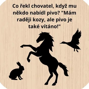 Podtácek Domácí pivotéka Dřevěný podtácek - Chovatel