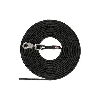 Vodítko pro psa Stopovací vodítko kulaté, vypouštěcí karabina, černá S-M: 5 m/ø 6 mm