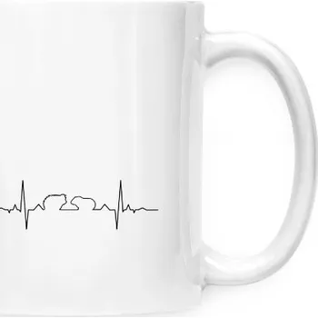 Hrnek malý bílý s potiskem Morče tep hrnek