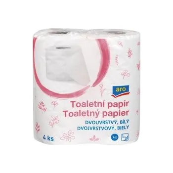 Toaletní papír ARO Toaletní papír 2-vrstvý bílý 4ks