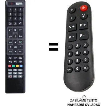 Dálkový ovladač Finlux 42FLHZR242BHC náhradní dálkový ovladač pro seniory